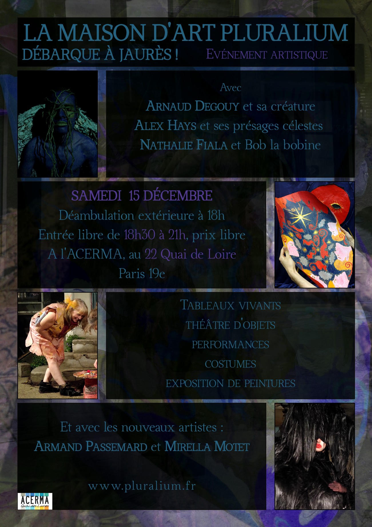La Maison d'Art Pluralium débarque à Paris-Jaurès ! Avec Arnaud Degouy, Alex Hays, Nathalie Fiala, Armand Passemard et Mirella Motet.