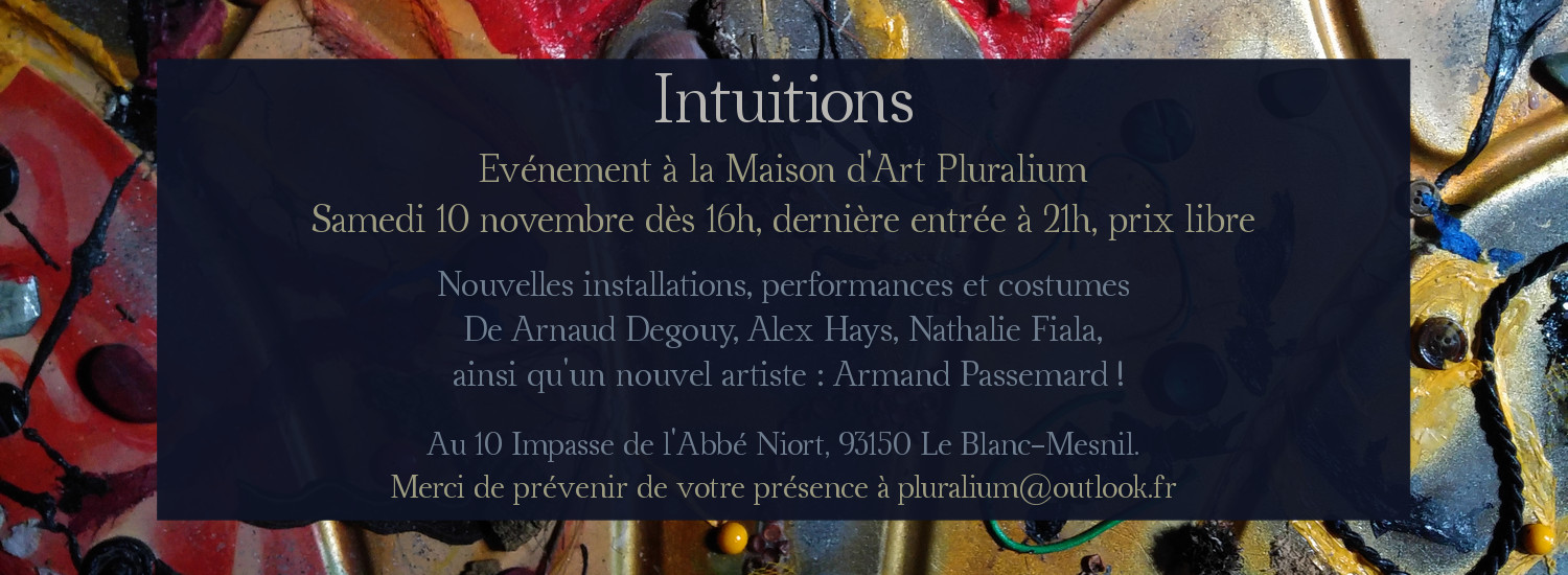 Intuitions, événement artistique avec Arnaud Degouy, Alex Hays, Nathalie Fiala et Armand Passemard